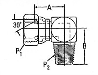 2047 NPSM X External Pipe Elbow Adapter